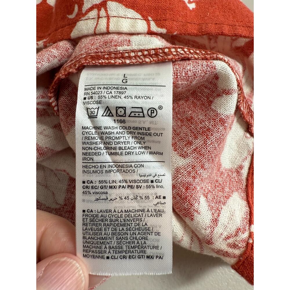 Old Navy High Waisted Linen Blend Floral Maxi Skirt Womens Size Large Tropical - Picture 11 of 11